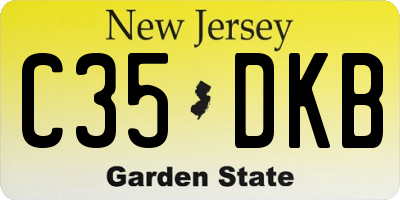 NJ license plate C35DKB