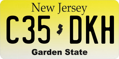 NJ license plate C35DKH