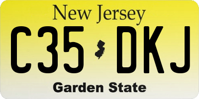 NJ license plate C35DKJ