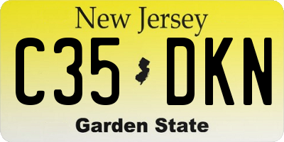 NJ license plate C35DKN