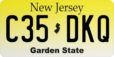 NJ license plate C35DKQ