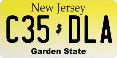 NJ license plate C35DLA