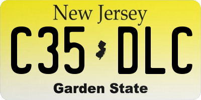 NJ license plate C35DLC