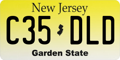 NJ license plate C35DLD