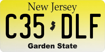 NJ license plate C35DLF