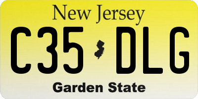NJ license plate C35DLG