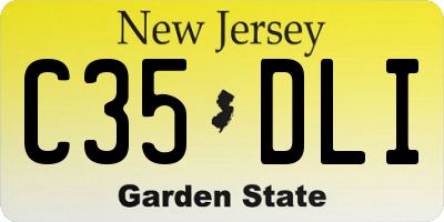 NJ license plate C35DLI