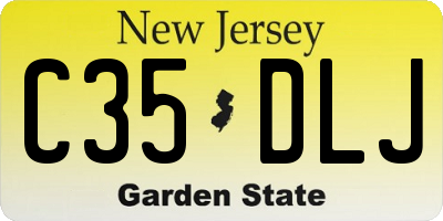 NJ license plate C35DLJ