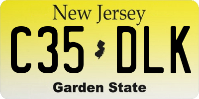 NJ license plate C35DLK