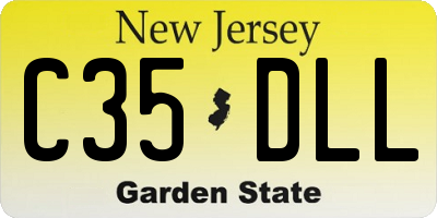 NJ license plate C35DLL