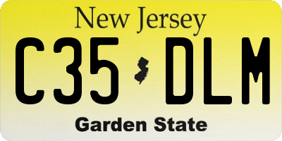 NJ license plate C35DLM