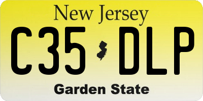 NJ license plate C35DLP