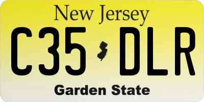 NJ license plate C35DLR