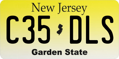 NJ license plate C35DLS