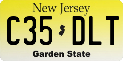 NJ license plate C35DLT