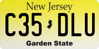 NJ license plate C35DLU