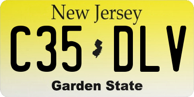NJ license plate C35DLV