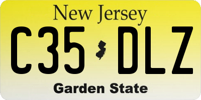 NJ license plate C35DLZ