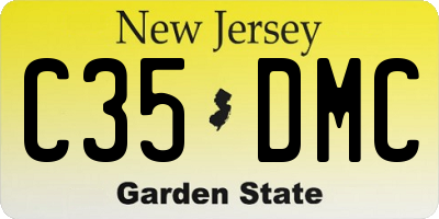 NJ license plate C35DMC
