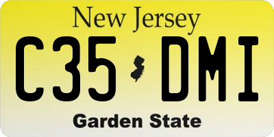 NJ license plate C35DMI