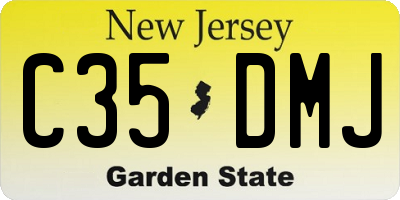 NJ license plate C35DMJ