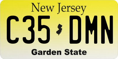 NJ license plate C35DMN