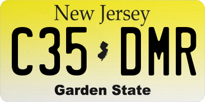 NJ license plate C35DMR