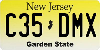 NJ license plate C35DMX
