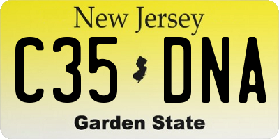 NJ license plate C35DNA