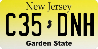 NJ license plate C35DNH