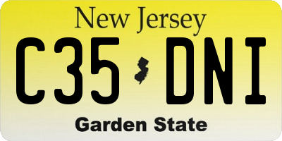 NJ license plate C35DNI