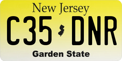 NJ license plate C35DNR