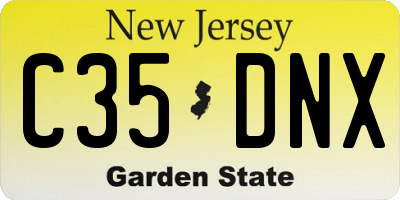 NJ license plate C35DNX