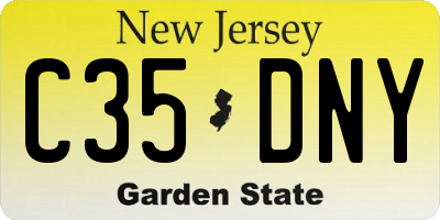 NJ license plate C35DNY