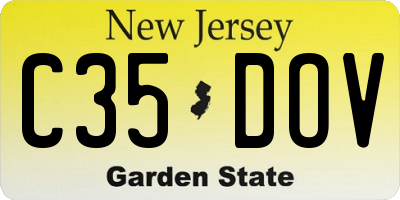 NJ license plate C35DOV