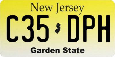 NJ license plate C35DPH