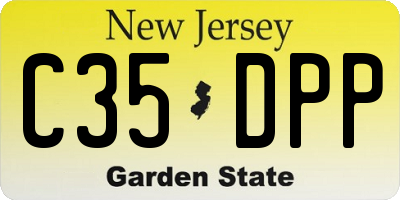 NJ license plate C35DPP
