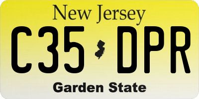 NJ license plate C35DPR