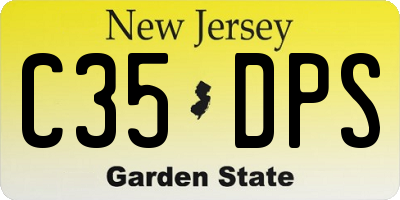 NJ license plate C35DPS
