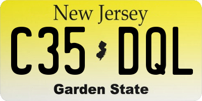 NJ license plate C35DQL