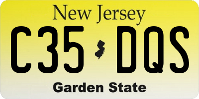 NJ license plate C35DQS
