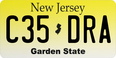 NJ license plate C35DRA