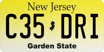 NJ license plate C35DRI