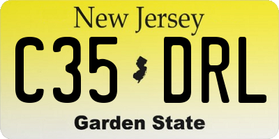 NJ license plate C35DRL