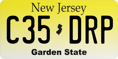 NJ license plate C35DRP