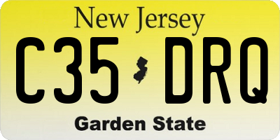NJ license plate C35DRQ