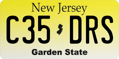 NJ license plate C35DRS