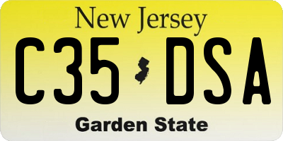 NJ license plate C35DSA