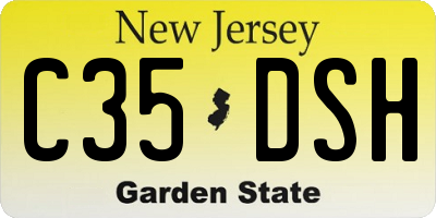 NJ license plate C35DSH