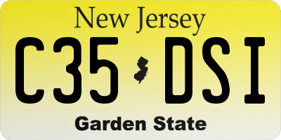 NJ license plate C35DSI